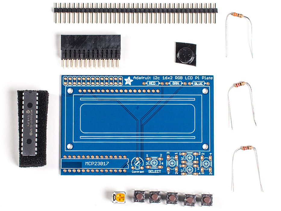 Adafruit RGB LCD Parts Kit