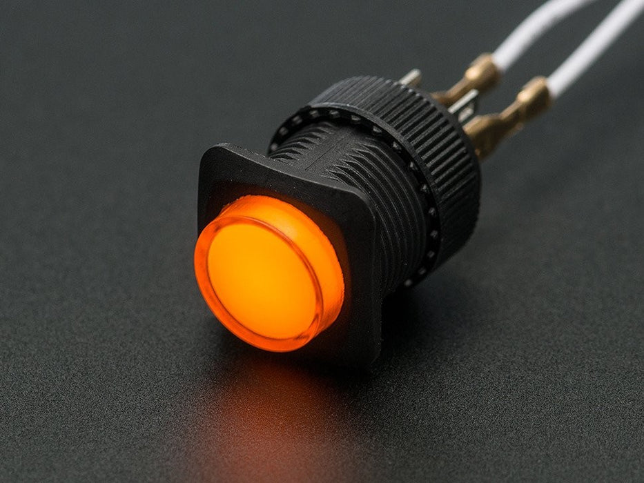 16mm Illuminated Pushbutton - Various Colours Latching On/Off Switch