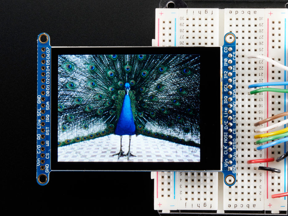 2090-Adafruit 2.8" TFT LCD w/Cap Touch Peacock