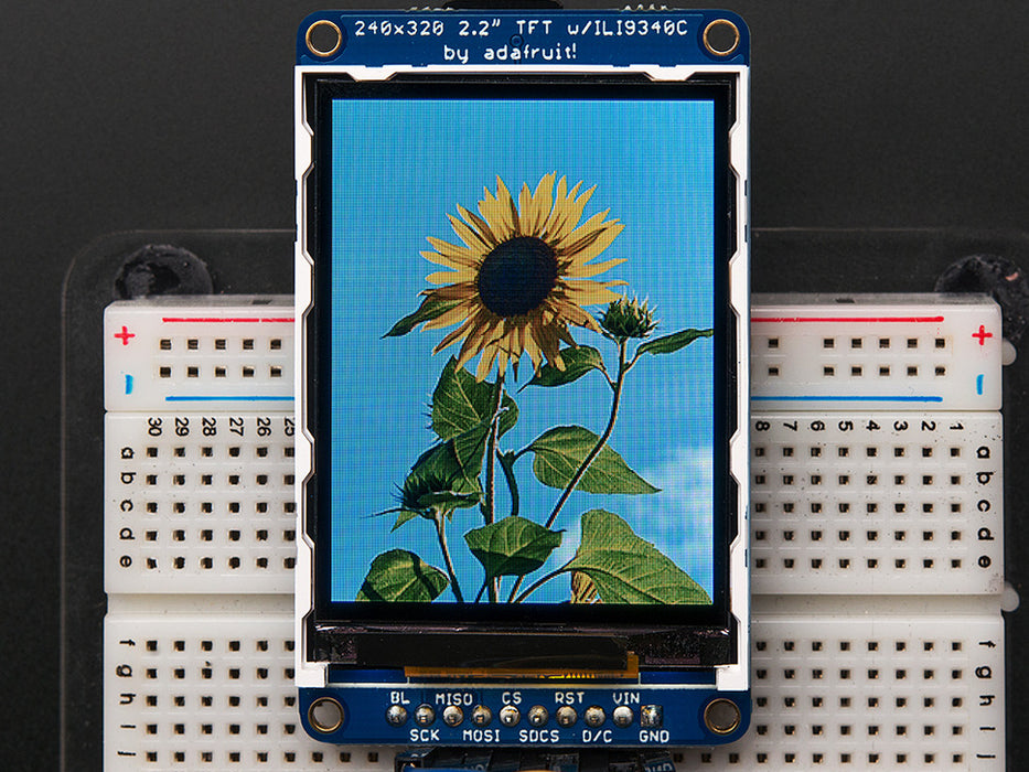 Adafruit 2.2" 18-Bit TFT LCD Display Sunflower