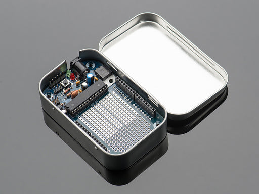 Assembled PCB and Parts in Mint Tin