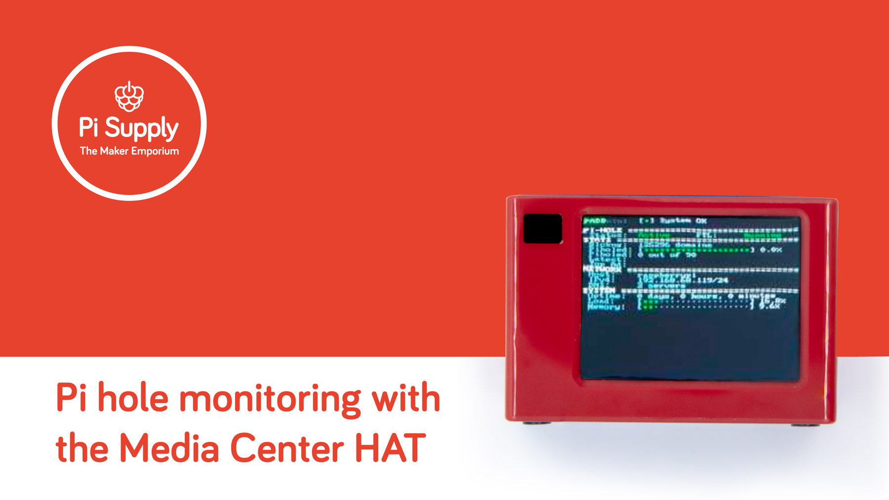 Pi hole monitoring with the Media Center HAT