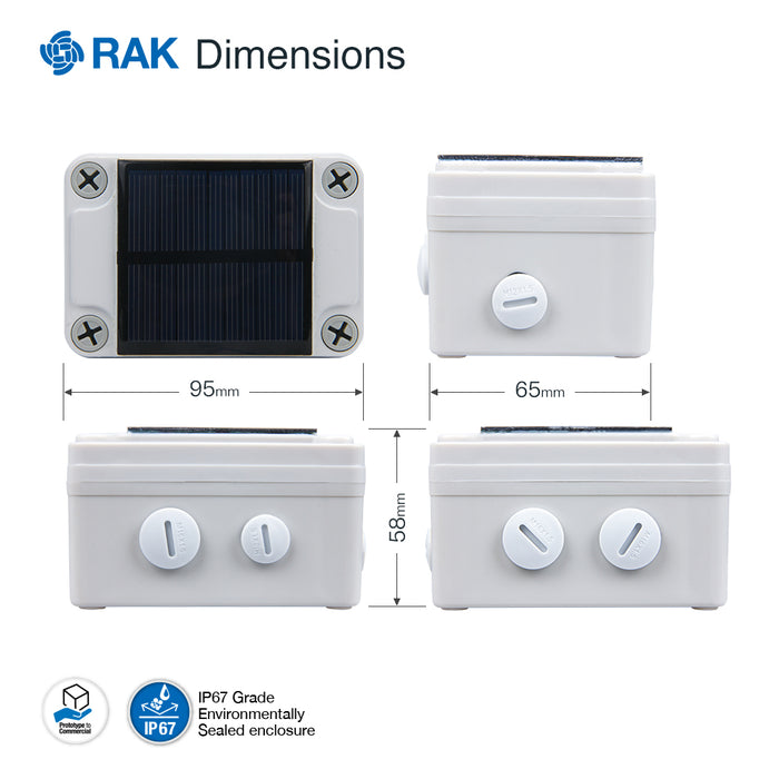 RAKBox-NTS Tracker enclosure with Solar Panel