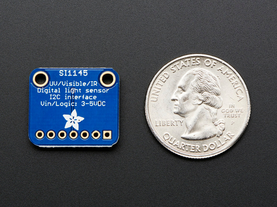 Adafruit SI1145 Digital UV Index/IR/Visible Light Sensor (Bottom View)