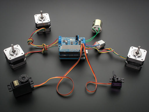Stacked Motor/Stepper/Servo Shield with Components (not included)