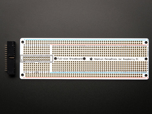 Adafruit Perma-Proto Raspberry Pi Breadboard PCB Kit (Front View)
