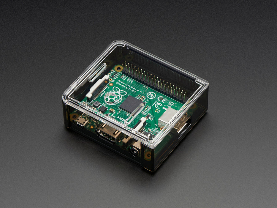 Adafruit Raspberry Pi A+ Case - Smoke Base w/Pi (not included)