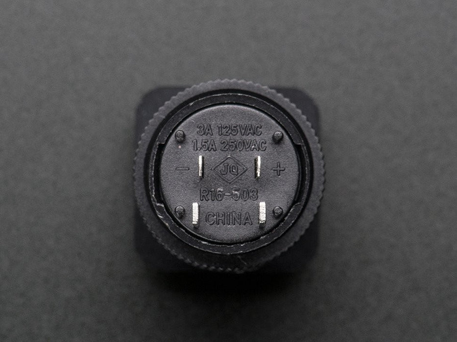 16mm Illuminated Pushbutton - Latching On/Off Switch (Bottom)