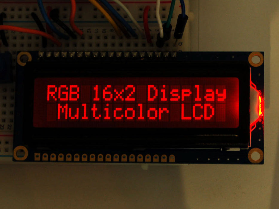 Adafruit RGB Backlight -ve LCD Red