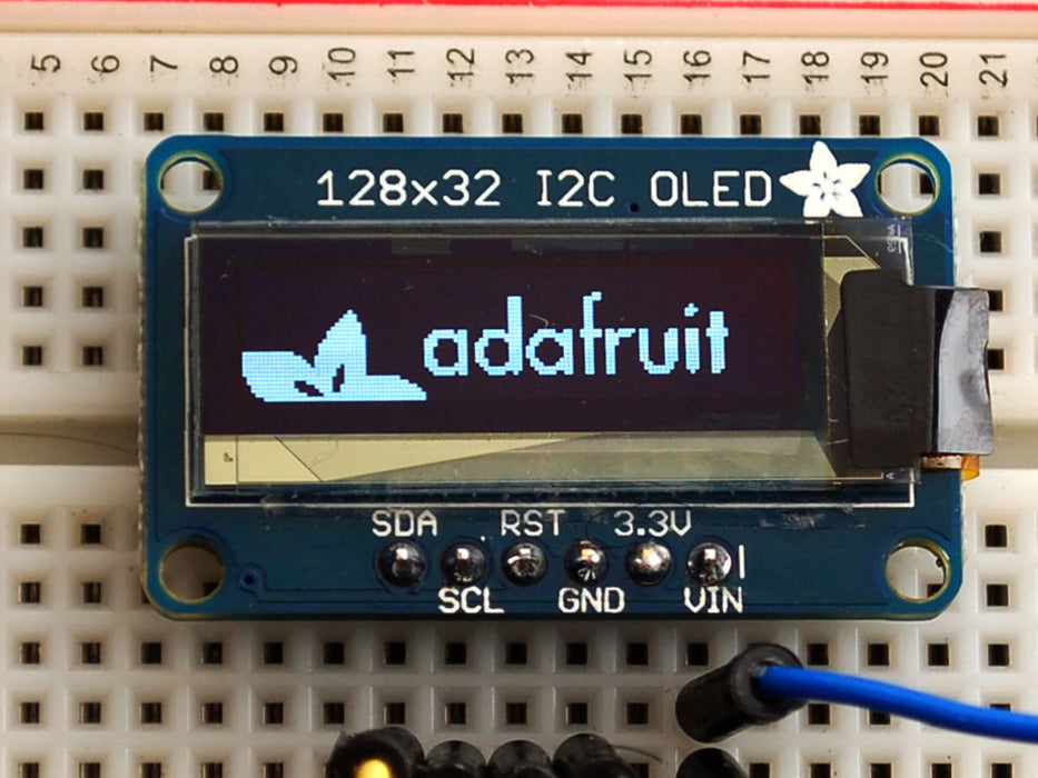 Adafruit Logo Monochrome 128x32 I2C OLED Display