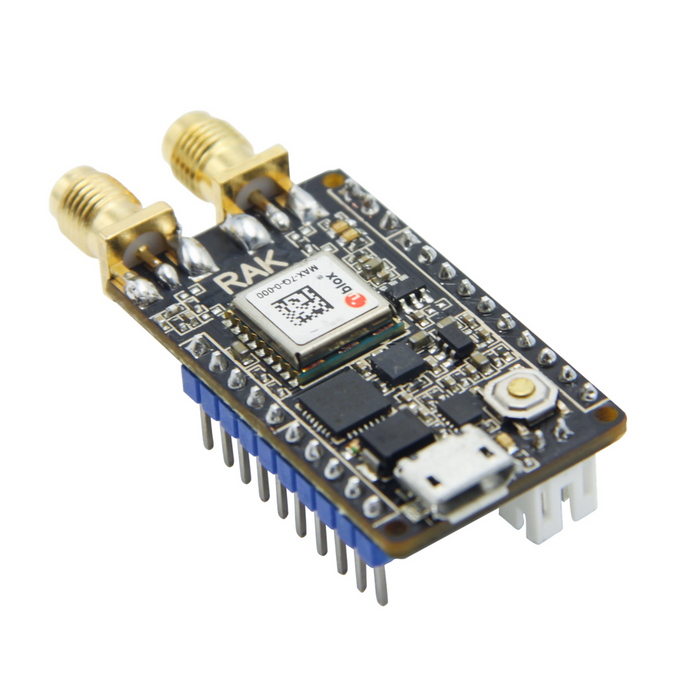 RAK811 LoRa / LoRaWAN Tracker Board and Wireless Remote Positioning Solution with MAX-7Q GPS Module and MEMS Sensor (SX1276 based)