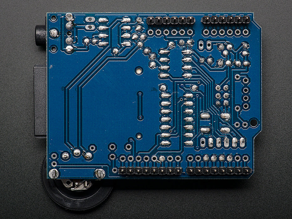 Assembled Adafruit Wave Shield for Arduino (Bottom View)