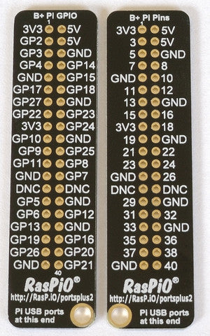 RasPiO 40 Pin Labels Board for Pi B+