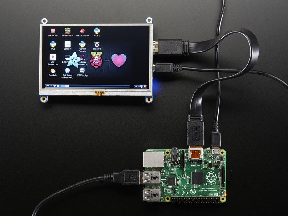 Adafruit 5" HDMI Backpack with Touch with RasPi