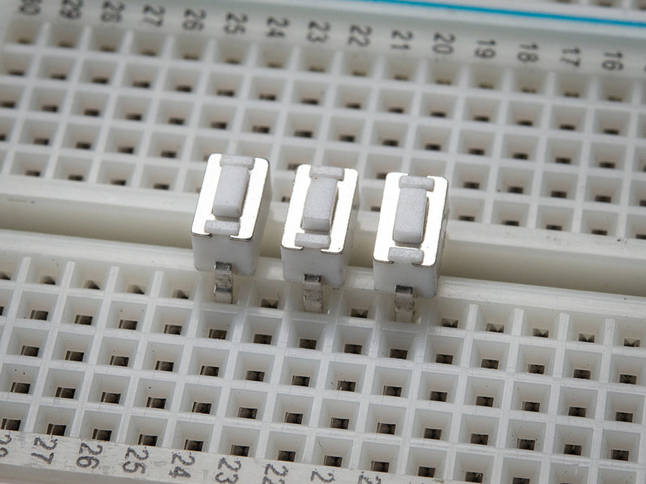 Adafruit Tactile Switch on Breadboard (not included)