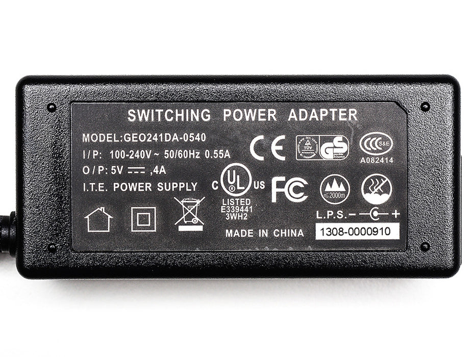 5V 4A (4000mA) Switching Power Supply Spec