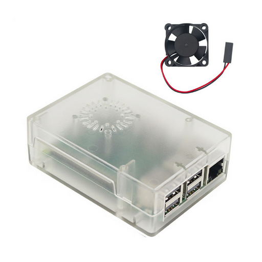 Transparent Raspberry Pi 3 Model B+ Case with Cooling Fan