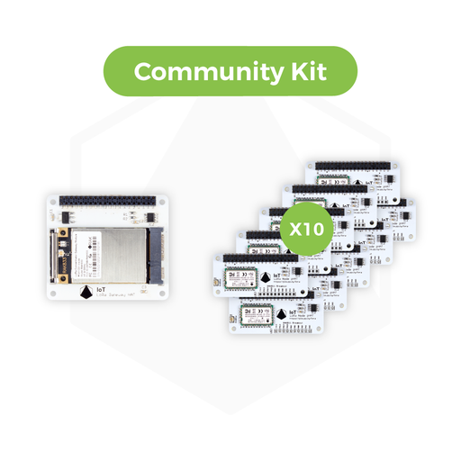 IoT LoRa Community Kit - 10 x Raspberry Pi LoRa Nodes & 1 x Raspberry Pi Gateway HAT