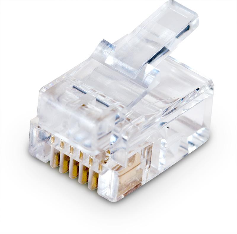 RJ12 Plug for Round Cable