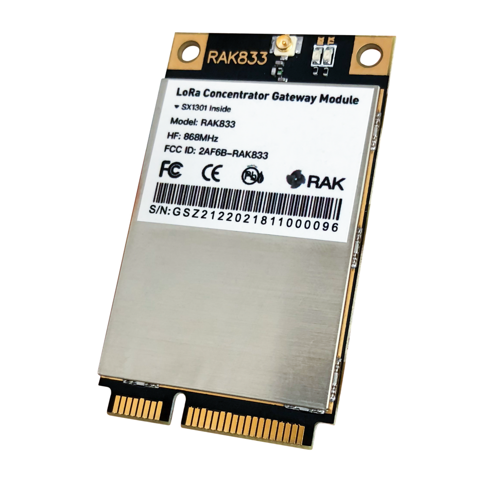 RAK833 SPI Gateway Concentrator mPCIe Module for LoRa® (based on SX1301)