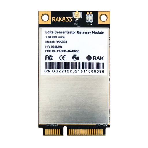 RAK833 SPI and USB LoRa Gateway Concentrator mPCIe Module (based on SX1301 and FT2232H)