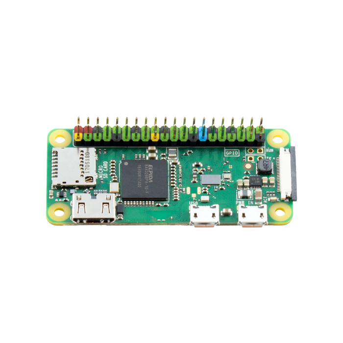 Pi Zero W with Colour Coded Soldered Header