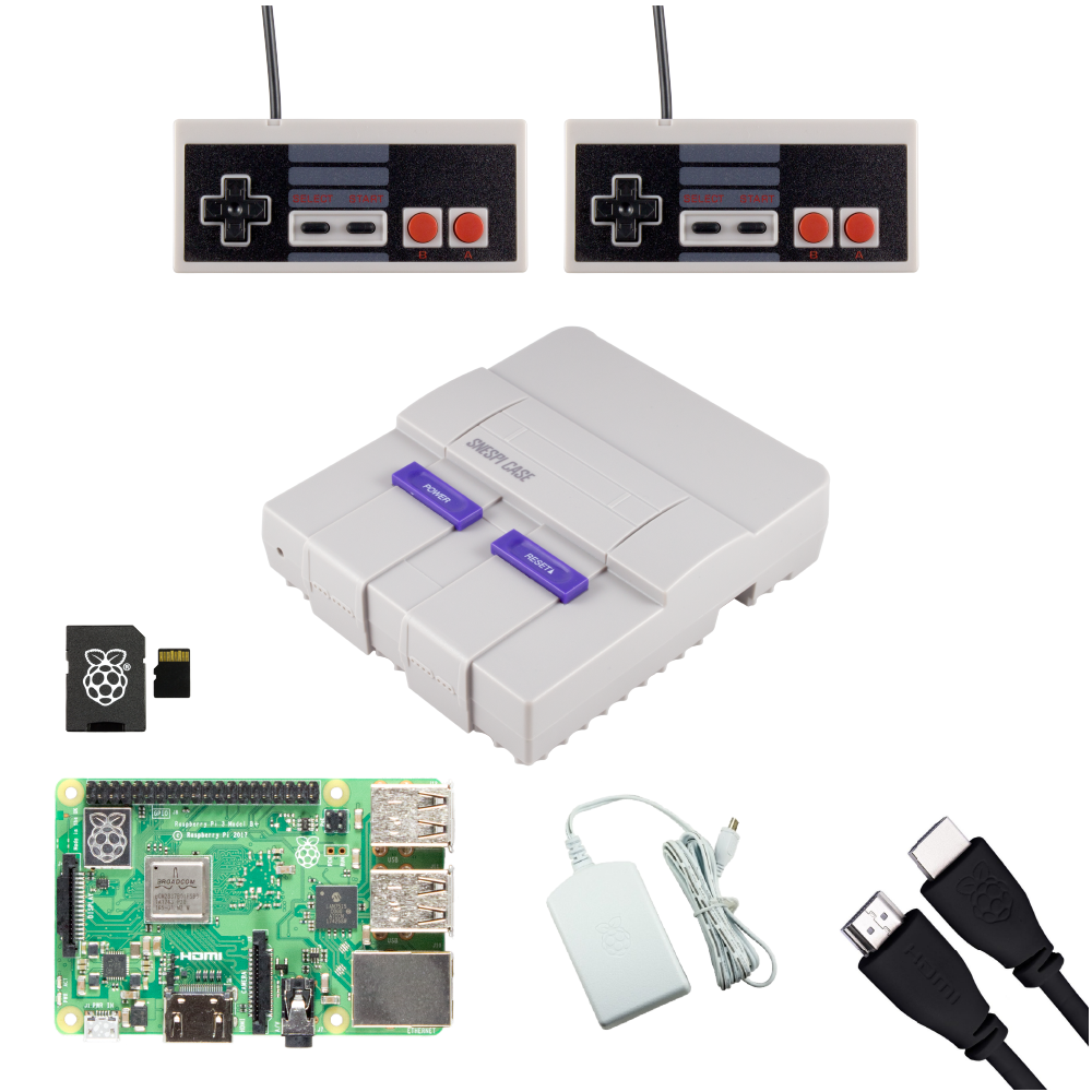 SNESPi Raspberry Pi Gaming Bundle with NES Gamepads Pi Supply