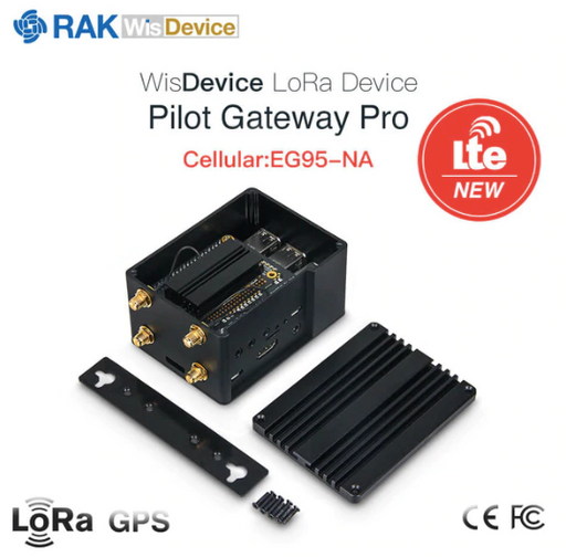 RAK7243 Pilot Gateway Pro 4G LoRa Gateway for PoC Raspberry Pi 3B+, RAK2245 Pi HAT,RAK2013 Cellular Pi HAT