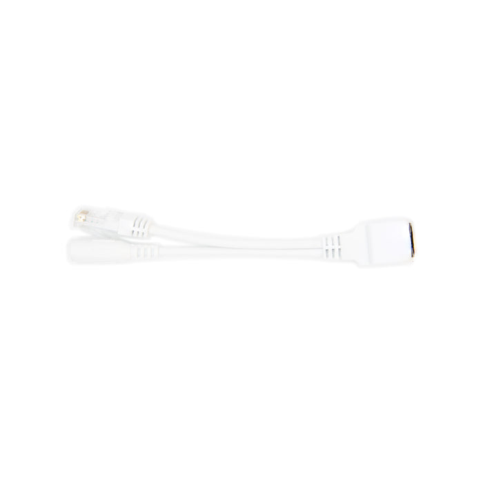 Pi Supply Passive PoE Injector Cable Set - White