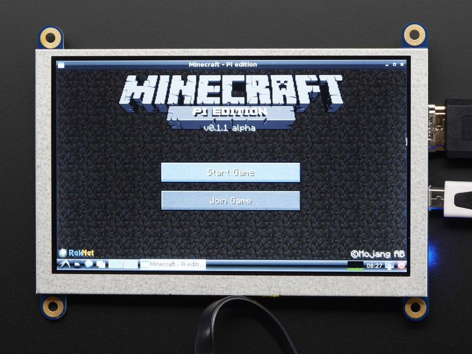 Adafruit 5" HDMI Backpack with Touch with Minecraft