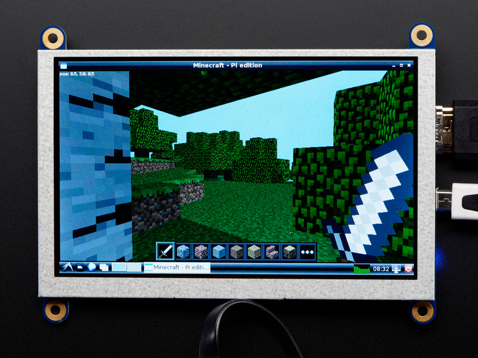 Adafruit HDMI 5" Display Minecraft In Game