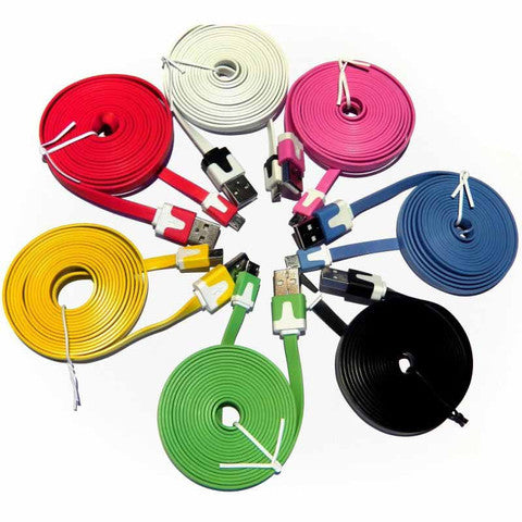 Micro USB Noodle Cables (All Colours)