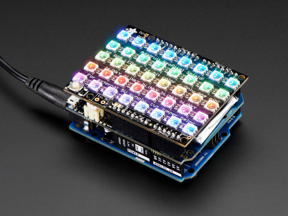 PowerBoost 500 Stacked with 40 RGB LED Panel (not included)