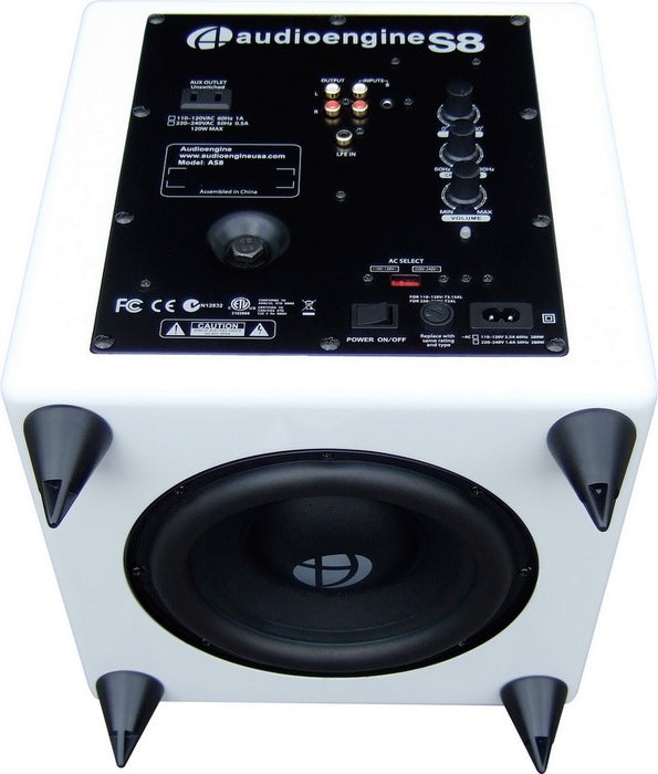 S8 POWERED SUBWOOFER, WHITE 2