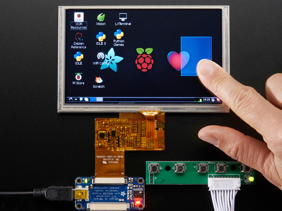 Adafruit HDMI 4 Pi: 5" Display w/Touch Top