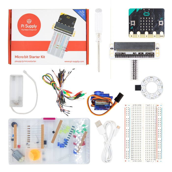 Pi Supply micro:bit Starter Kit (with micro:bit) - For STEM Learning & Programming